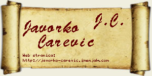 Javorko Carević vizit kartica